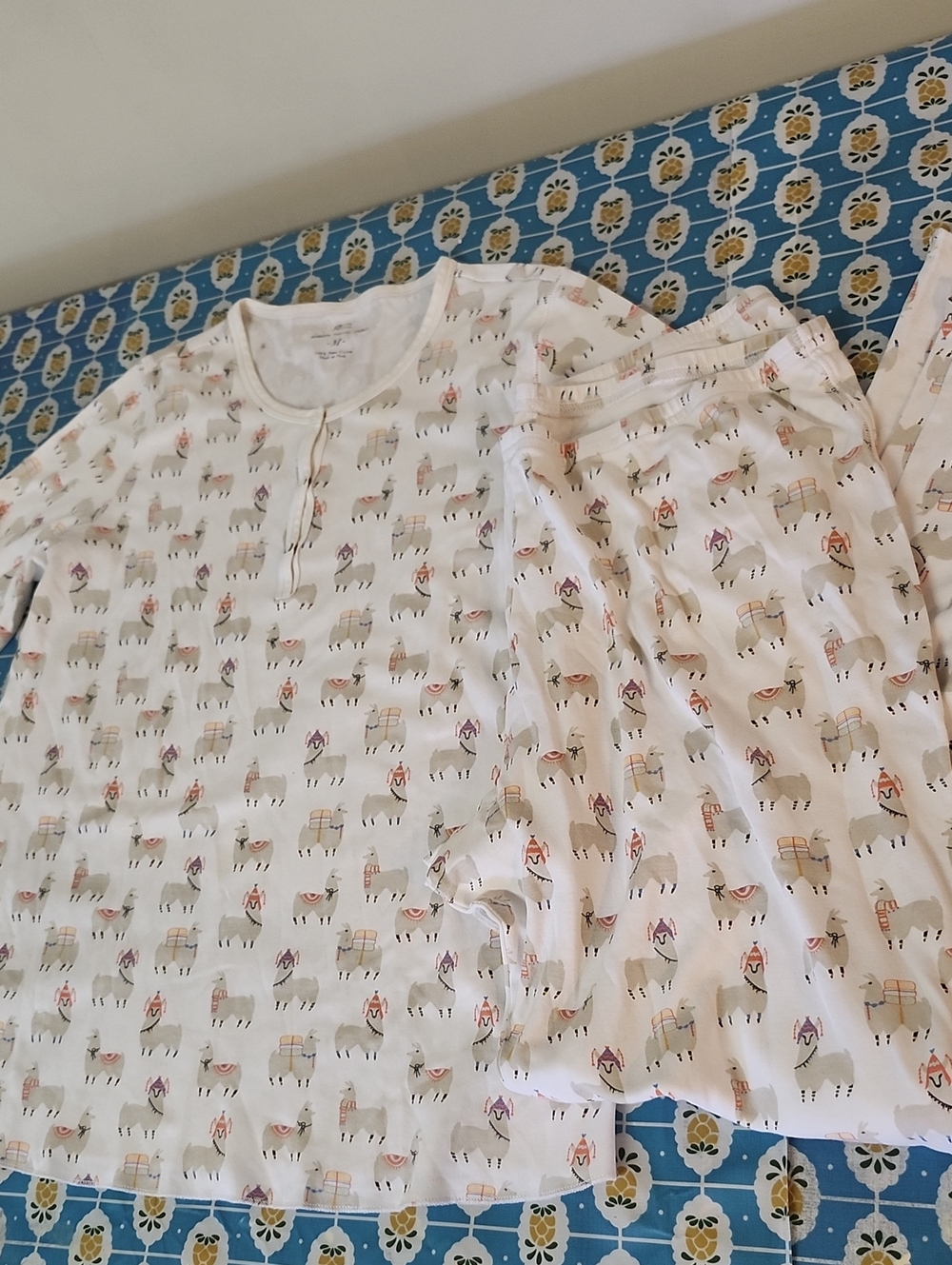 Roberta Roller Rabbit 100% Pima Cotton Pajamas llamas medium